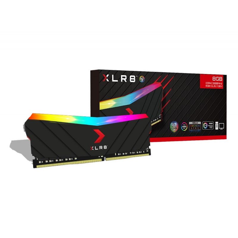 Memoria RAM DDR4 8GB 3200MHZ PNY XLR8 UDIMM 1.35V con Luces RGB Gamer 1