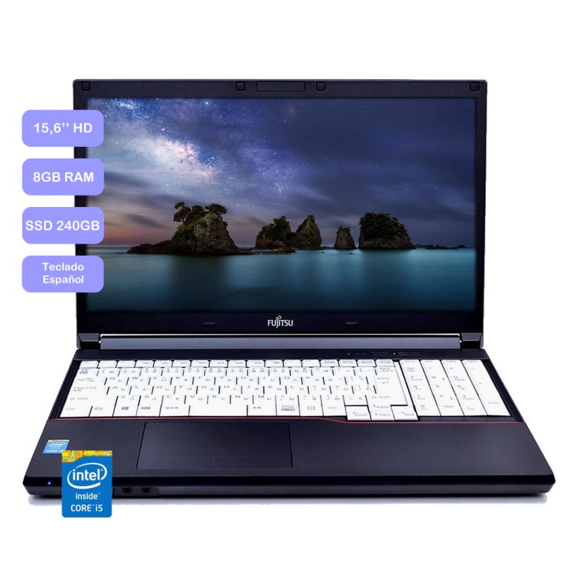 Notebook Fujitsu Lifebook A574 Intel Core i5-4310M 8GB 240GB SSD Pantalla 15.6'' Windows 10 Pro Español - Reacondicionado 1