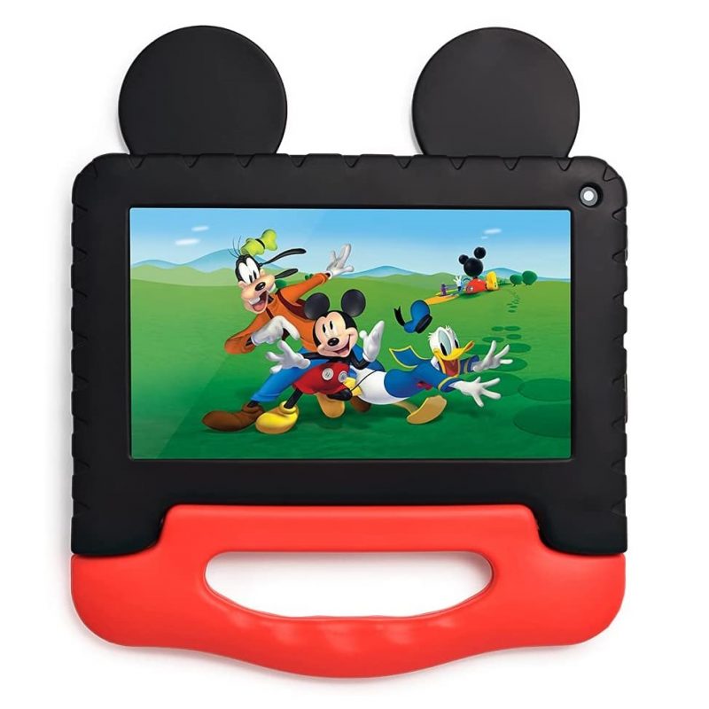 Tablet Multilaser Kids Disney Mickey Mouse Oficial Quad Core 32GB Android WiFi Bluetooth Estuche silicona anti-golpes 1