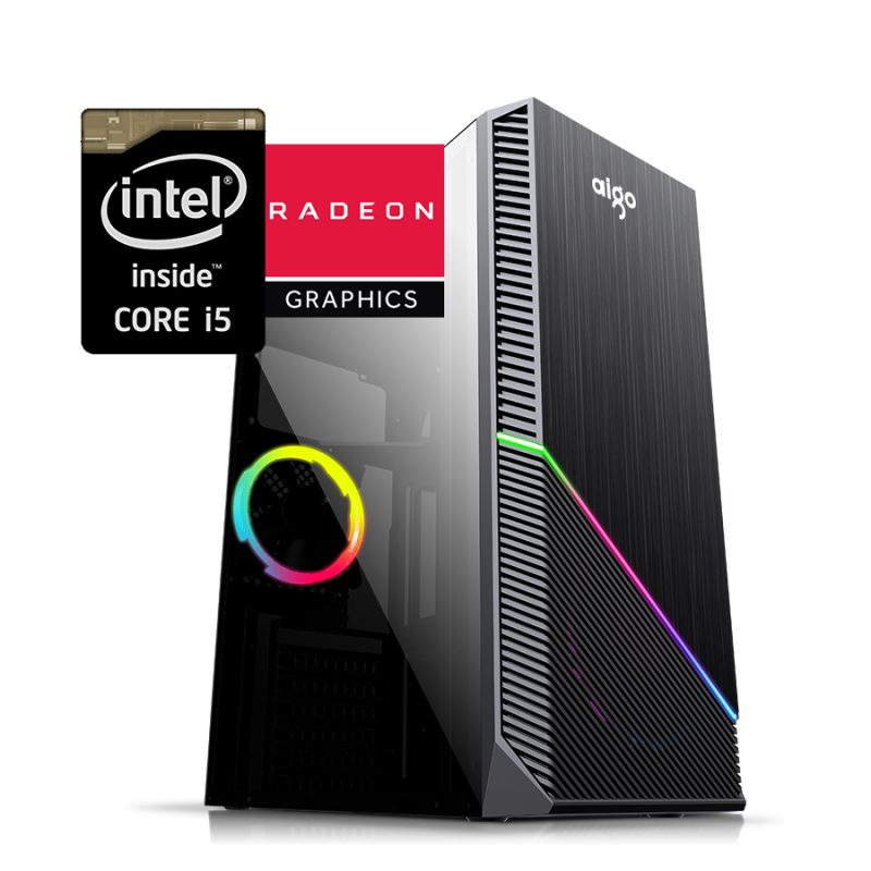 PC Computadora Gamer Intel Core i5-3470 8GB Ram 500GB HDD Tarjeta de Video Radeon RX550 4GB DDR5 1